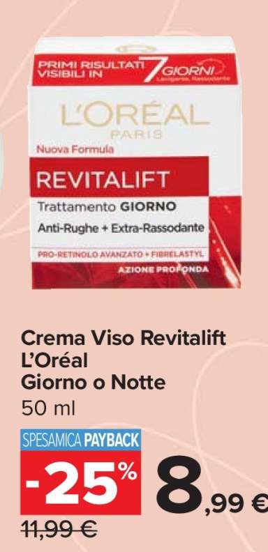 Crema Viso Revitalift L’Oréal Giorno o Notte