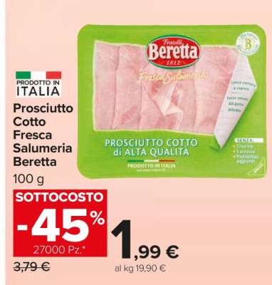 Prosciutto cotto Fresca Salumeria Beretta