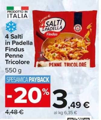 4 Salti in Padella Findus Penne Tricolore