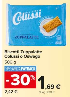 Biscotti Zuppalatte Colussi o Oswego