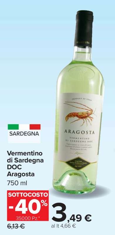 Vermentino di Sardegna DOC Aragosta