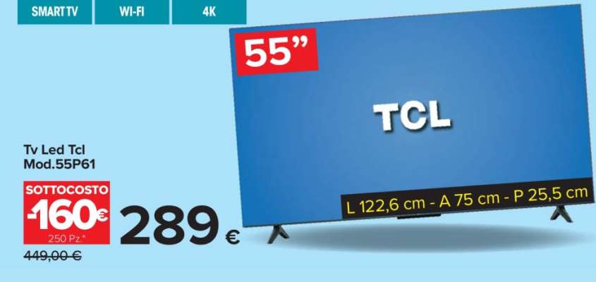 Tv Led Tcl Mod.55P61