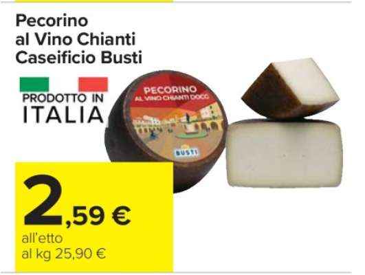 Pecorino al Vino Chianti Caseificio Busti