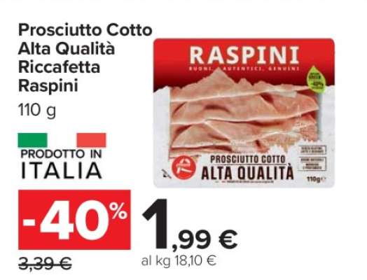 PROSCIUTTO COTTO ALTA QUALITÀ RICCAFETTA RASPINI