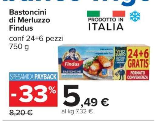 Bastoncini di Merluzzo Findus