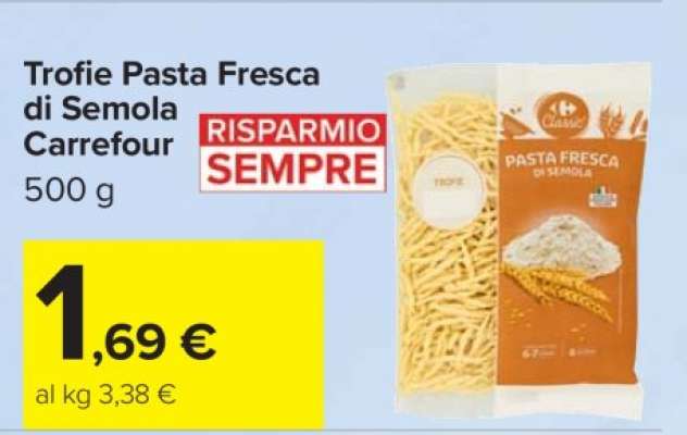Trofie Pasta Fresca di Semola Carrefour