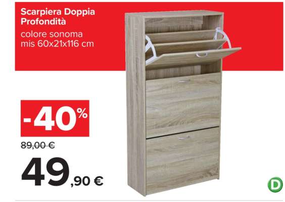 Scarpiera Doppia Profondità
