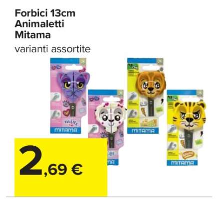 Forbici 13cm Animaletti Mitama