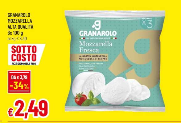 GRANAROLO mozzarella alta qualità