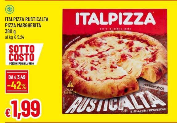 ITALPIZZA RUSTICALTA PIZZA MARGHERITA