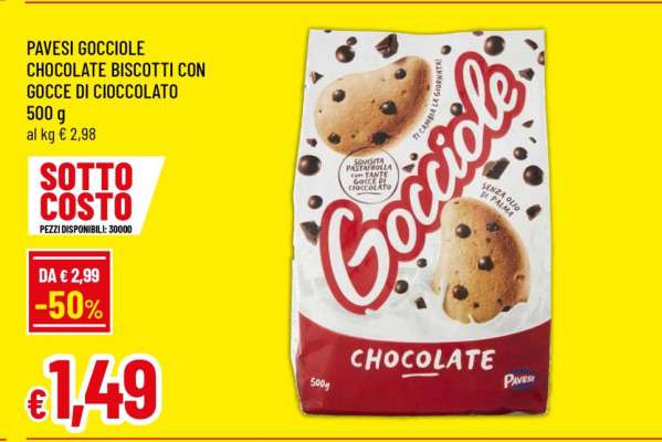 Pavesi Gocciole Chocolate Biscotti
