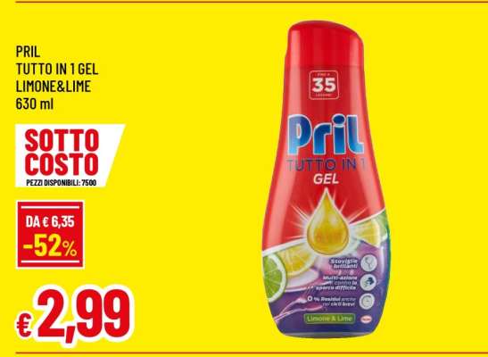 PRIL TUTTO IN 1 GEL LIMONE&LIME 630 ml