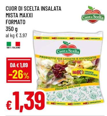 Cuor di Scelta Insalata Mista Maxxi Formato