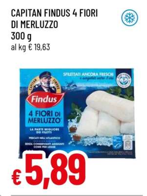 CAPITAN FINDUS 4 FIORI DI MERLUZZO