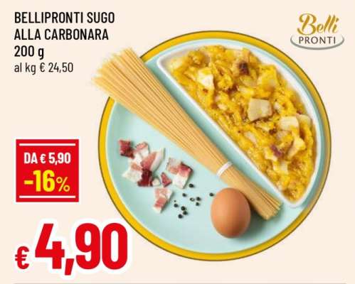 BELLIPRONTI SUGO ALLA CARBONARA