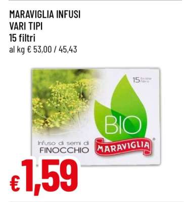 MARAVIGLIA INFUSI VARI TIPI