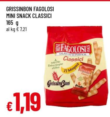 GRISSINBON FAGOLOSI MINI SNACK CLASSICI