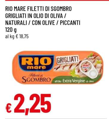 Rio Mare Filetti di sgombro
