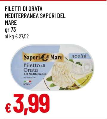 FILETTI DI ORATA MEDITERRANEA SAPORI DEL MARE