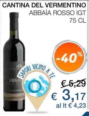 CANTINA DEL VERMENTINO ABBAÌA ROSSO IGT