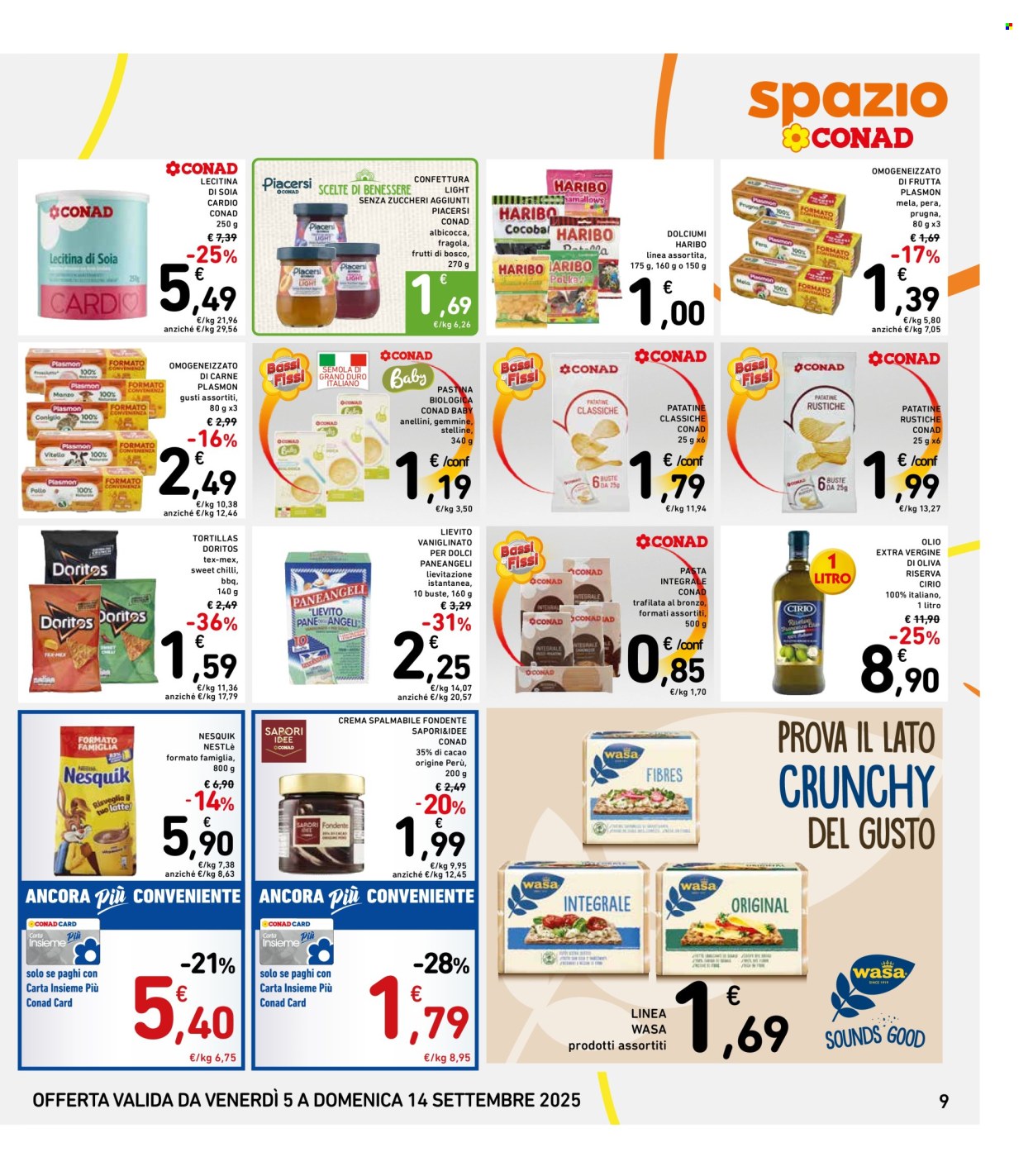 Volantino Spazio Conad - 5/9/2025 - 14/9/2025. Pagina 9