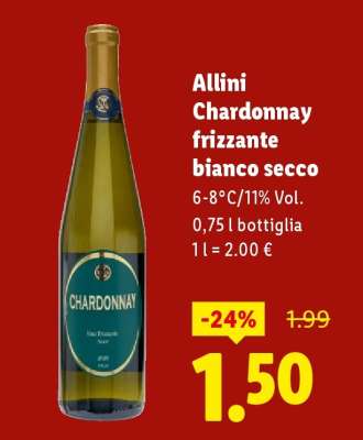 Allini Chardonnay frizzante bianco secco