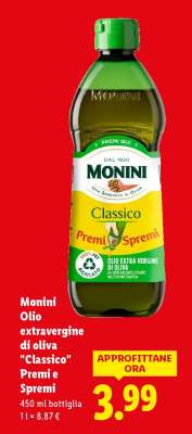 Monini Olio extravergine di oliva "Classico" Premi e Spremi