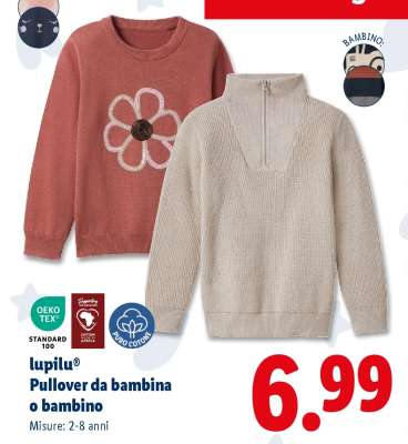 lupilu® Pullover da bambina o bambino