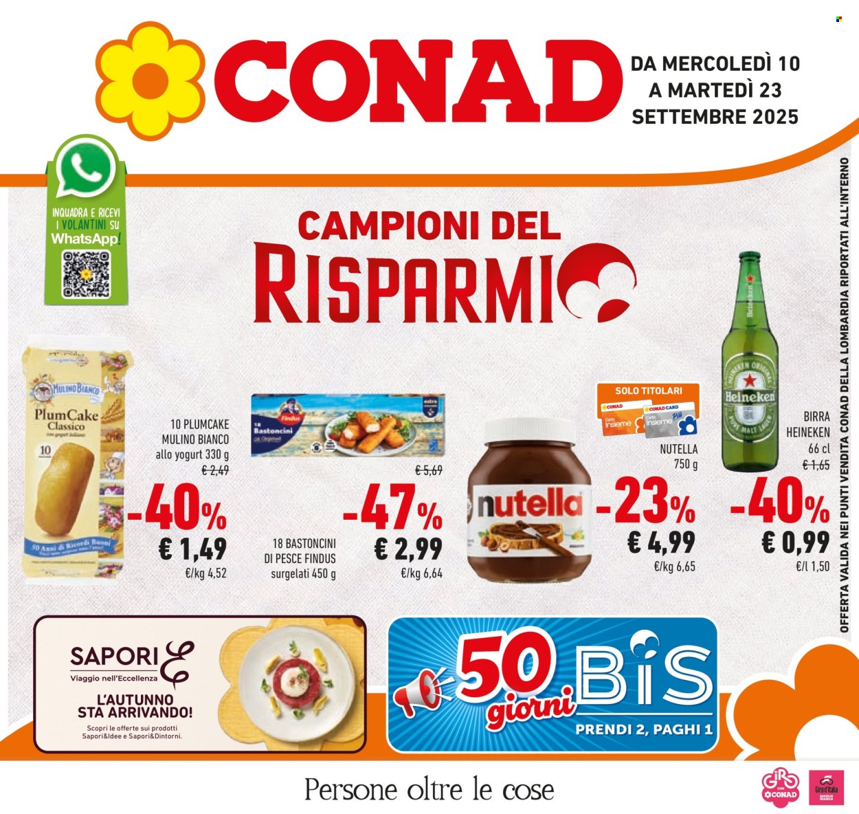 Volantino Conad - 10/9/2025 - 23/9/2025. Pagina 1