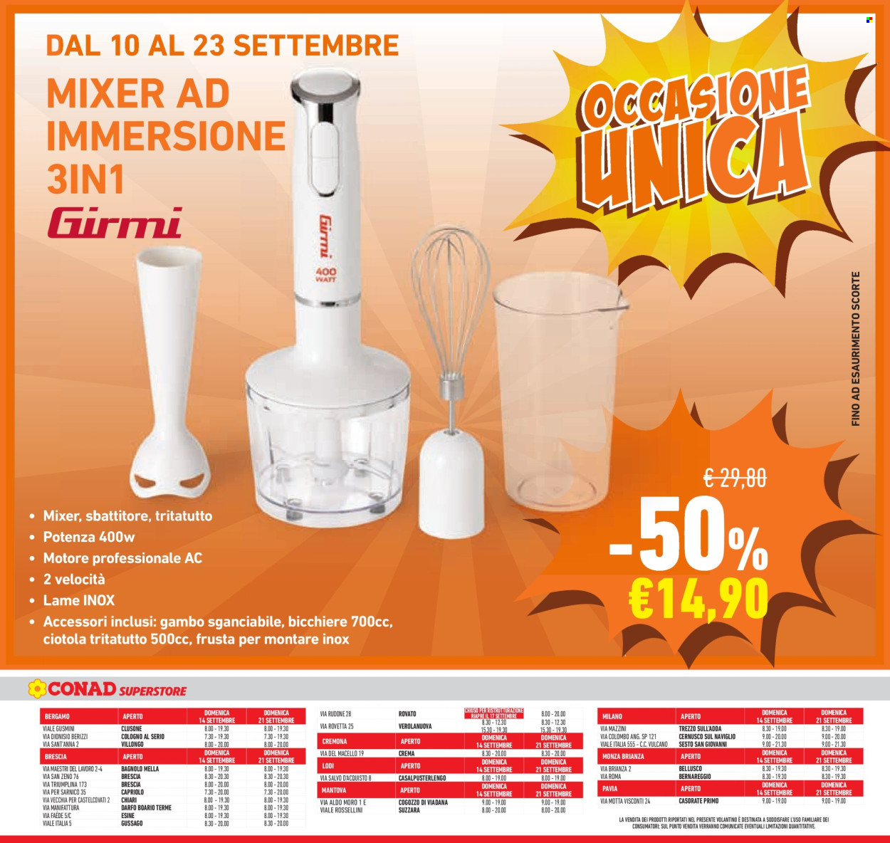 Volantino Conad Superstore - 10/9/2025 - 23/9/2025. Pagina 44