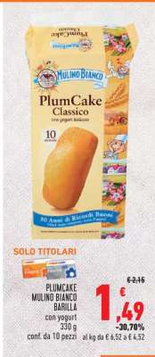 Plumcake Mulino Bianco Barilla