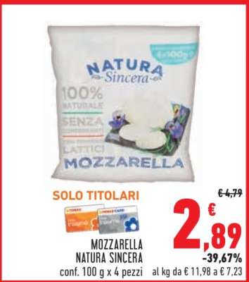 MOZZARELLA NATURA SINCERA