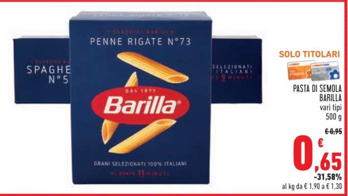 PASTA DI SEMOLA BARILLA