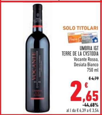 UMBRIA IGT TERRE DE LA CVSTODIA