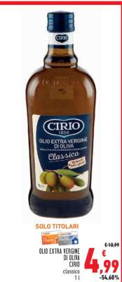 OLIO EXTRA VERGINE DI OLIVA CIRIO classico
