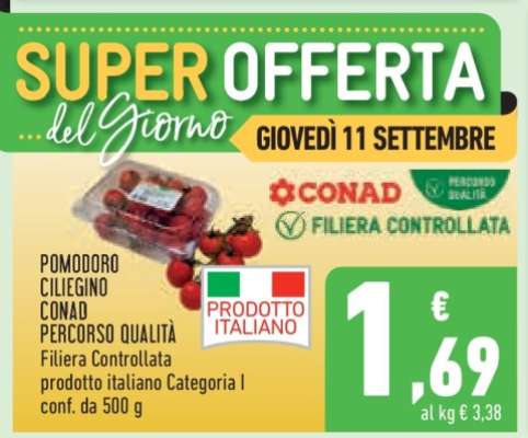 Pomodoro Ciliegino Conad Percorso Qualità