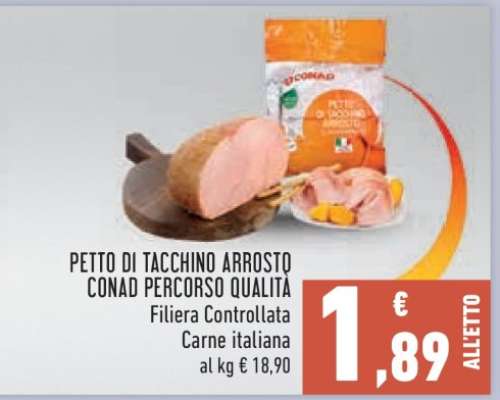 PETTO DI TACCHINO ARROSTO CONAD PERCORSO QUALITÀ