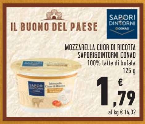 MOZZARELLA CUOR DI RICOTTA SAPORI&DINTORNI CONAD