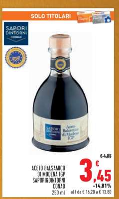 ACETO BALSAMICO DI MODENA IGP SAPORI&DINTORNI CONAD