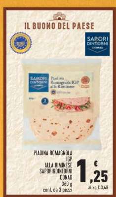Piadina Romagnola IGP alla Riminese Sapori&Dintorni Conad