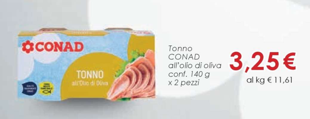 Tonno CONAD all’olio di oliva