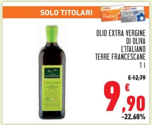 Olio Extra Vergine di Oliva L'Italiano Terre Francescane
