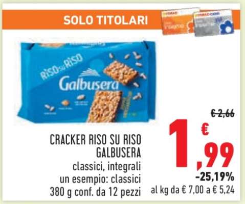 Cracker Riso Su Riso Galbusera