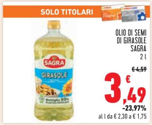 Olio di Semi di Girasole Sagra