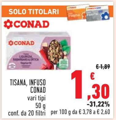 TISANA, INFUSO CONAD