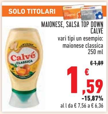 MAIONESE, SALSA TOP DOWN CALVÉ