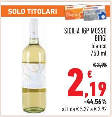 SICILIA IGP MOSSO BIRGI