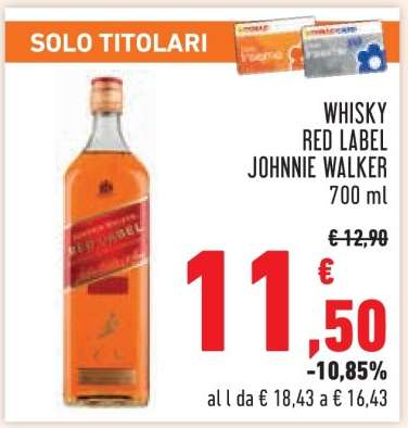 WHISKY RED LABEL JOHNNIE WALKER