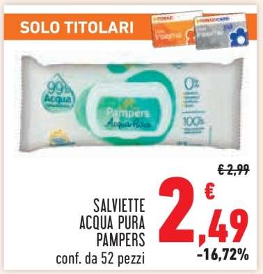 SALVIETTE ACQUA PURA PAMPERS
