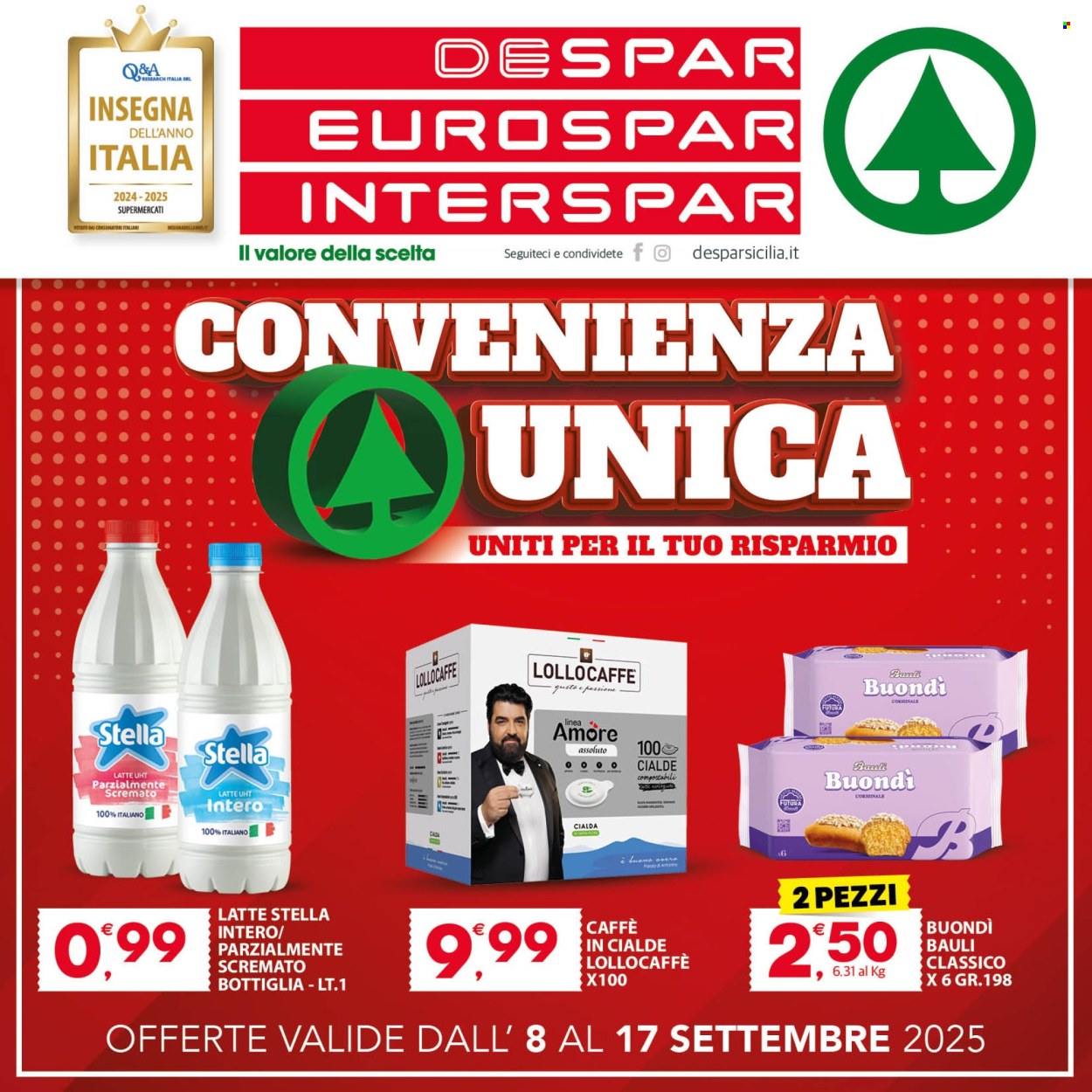 Volantino Eurospar - 8/9/2025 - 17/9/2025. Pagina 1